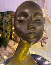 Hazy Dayz 60s Gold Tone Drop Disc Earrings