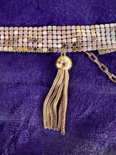 Hazy Dayz 70s Gold Tone Chainmail Tassel Choker