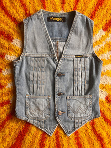 Hazy Dayz Wrangler Distressed Denim Waistcoat