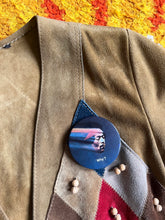 Hazy Dayz 70s Jimi Hendrix Why? Large Pin Badge