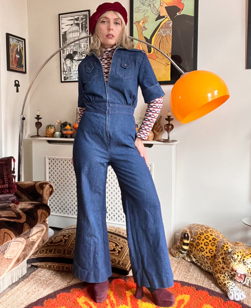 Hazy Dayz Blue Jean Baby Jumpsuit