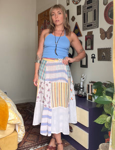 Hazy Dayz Patchwork Wrap Skirt