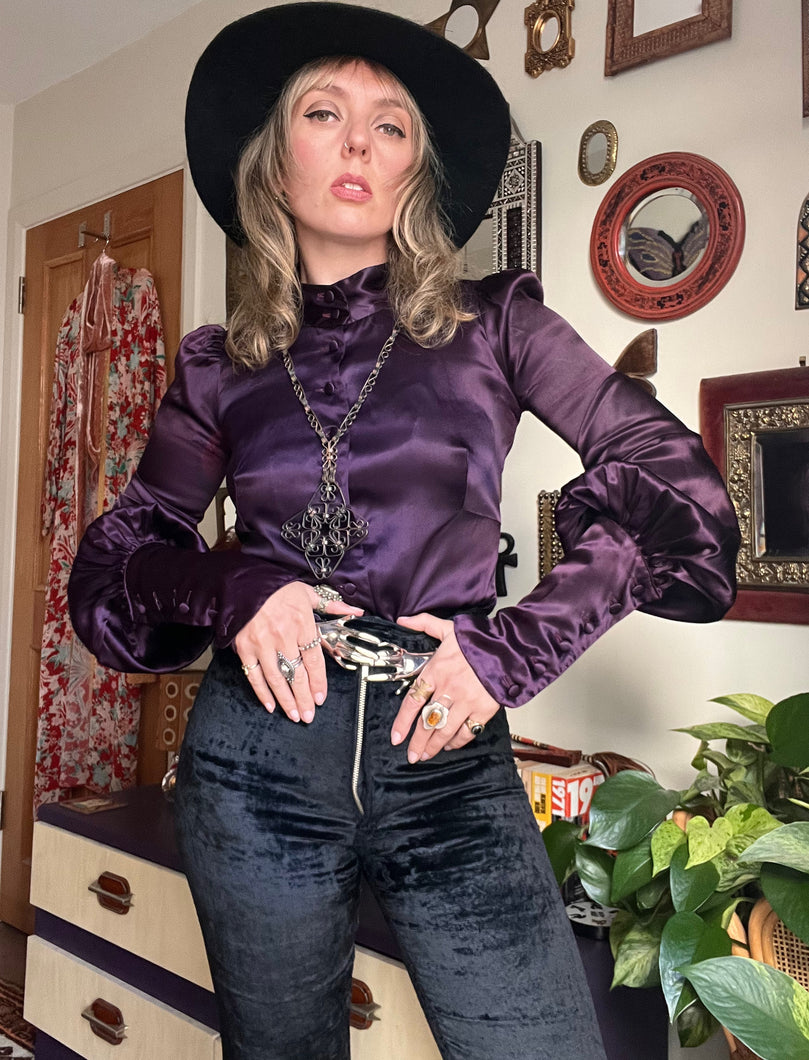 Hazy Dayz 60s Biba Satin Shirt