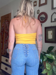 Hazy Dayz 70s Deadstock Halter Crop Top