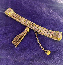 Hazy Dayz 70s Gold Tone Chainmail Tassel Choker