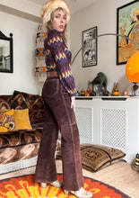 Hazy Dayz “Coconut Grove” Suede Kick-Flares