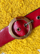 Hazy Dayz 60s Red Patent Disc Belt
