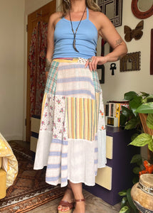 Hazy Dayz Patchwork Wrap Skirt