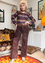 Hazy Dayz “Coconut Grove” Suede Kick-Flares