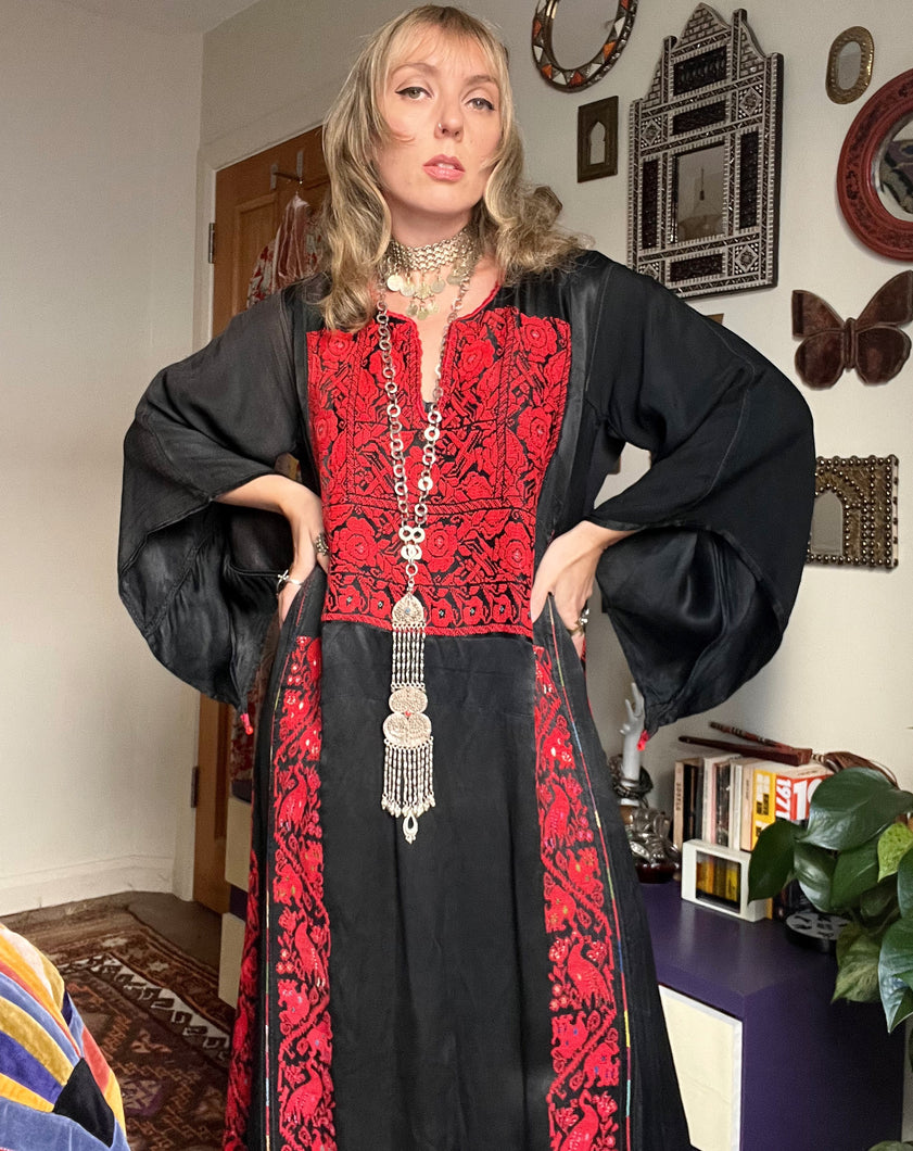 Hazy Dayz Antique Palestinian Tatreez Maxi Throbe
