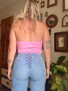 Hazy Dayz 70s Deadstock Halter Crop Top