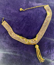 Hazy Dayz 70s Gold Tone Chainmail Tassel Choker